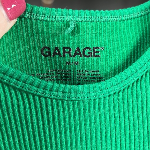 Green Garage Crop Tank Top - Picture 2 of 4